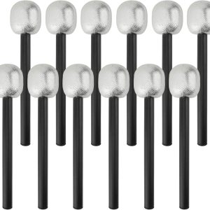 Skeleteen Stage Mic Costume Prop - Rock Star Toy Microphone Party Favor Decorative Props Costume Accessory - 1 Dozen